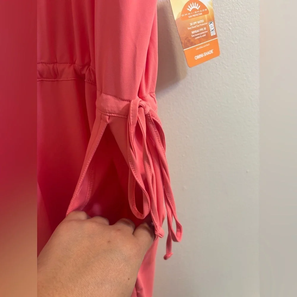 Columbia Women Dress Mini Summer Lightweight Stretch Salmon Pink Size XL